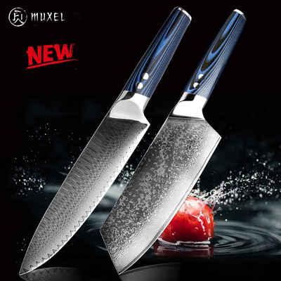 Muxel Messer-Set The Blue Knife Das Blaue Messer-Set (2 Messer Metzgermesser und Kochmesser, 2-tlg), extra scharf