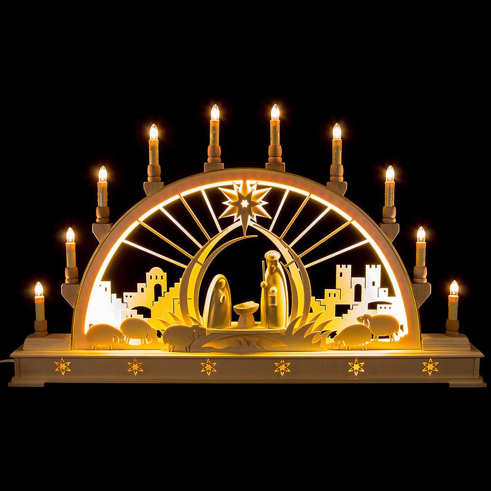 Manufaktur Holger Seidel Schwibbogen Schwibbogen Christi Geburt (78x45cm) von Manufaktur Seidel