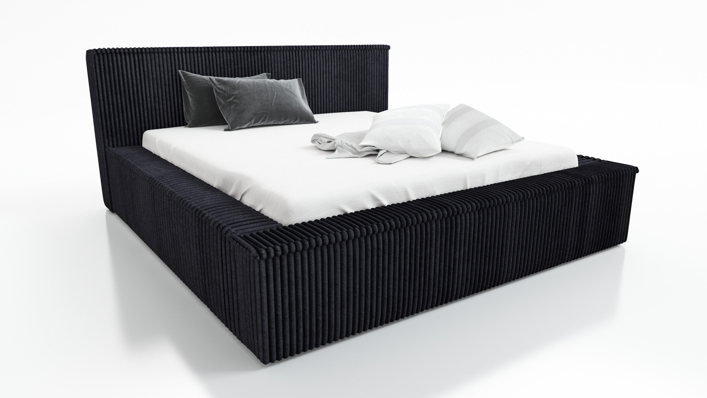 A&J MöbelLand GmbH Polsterbett RIO mit Lattenrost und Bettkasten. (Bett mit günstig online kaufen