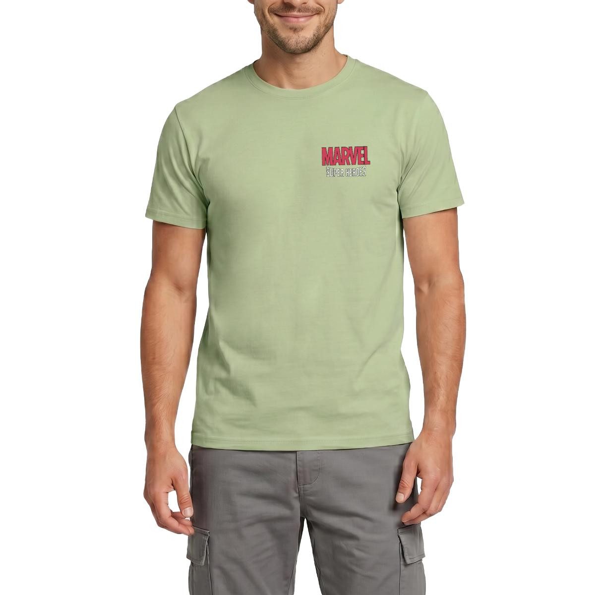 T-Shirt Avengers Marvel Superhelden Chest- Und Backprint Männer T-Shirt