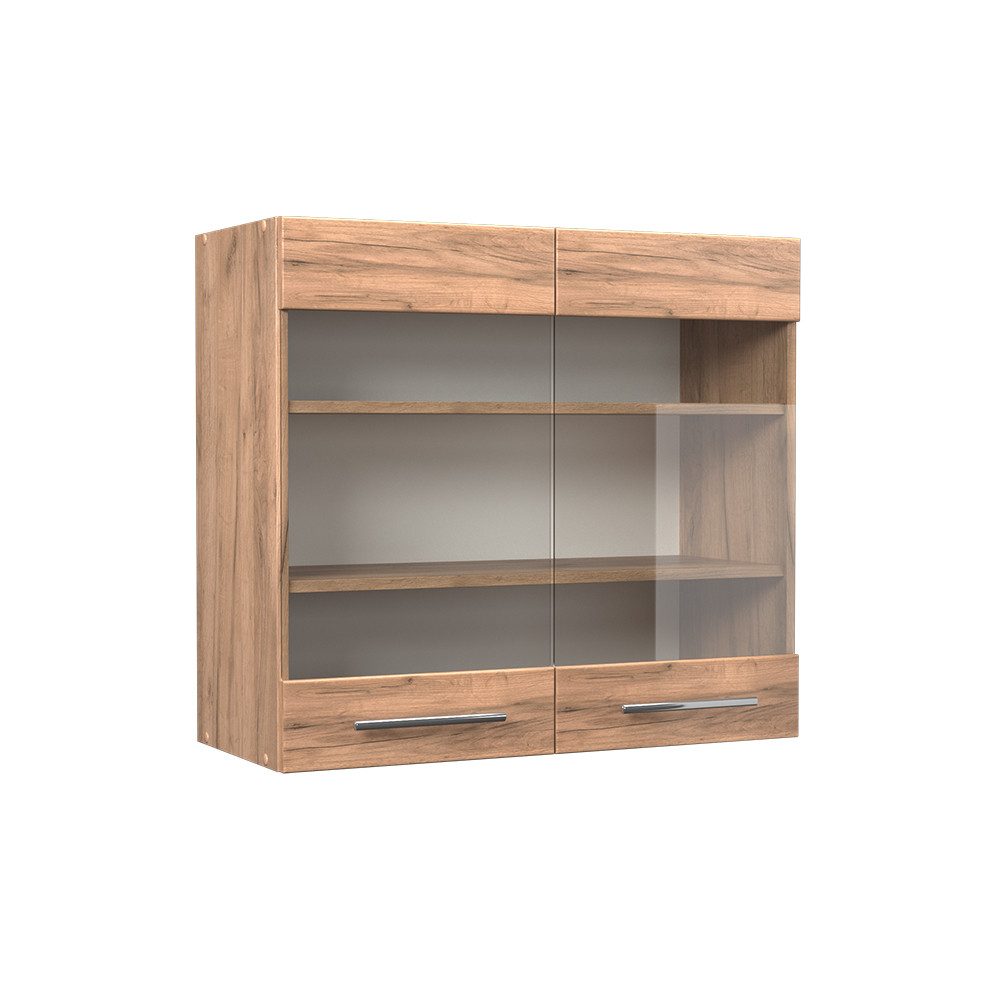 Vicco Glashängeschrank Fame-Line, Goldkraft Eiche/Goldkraft Eiche, günstig online kaufen