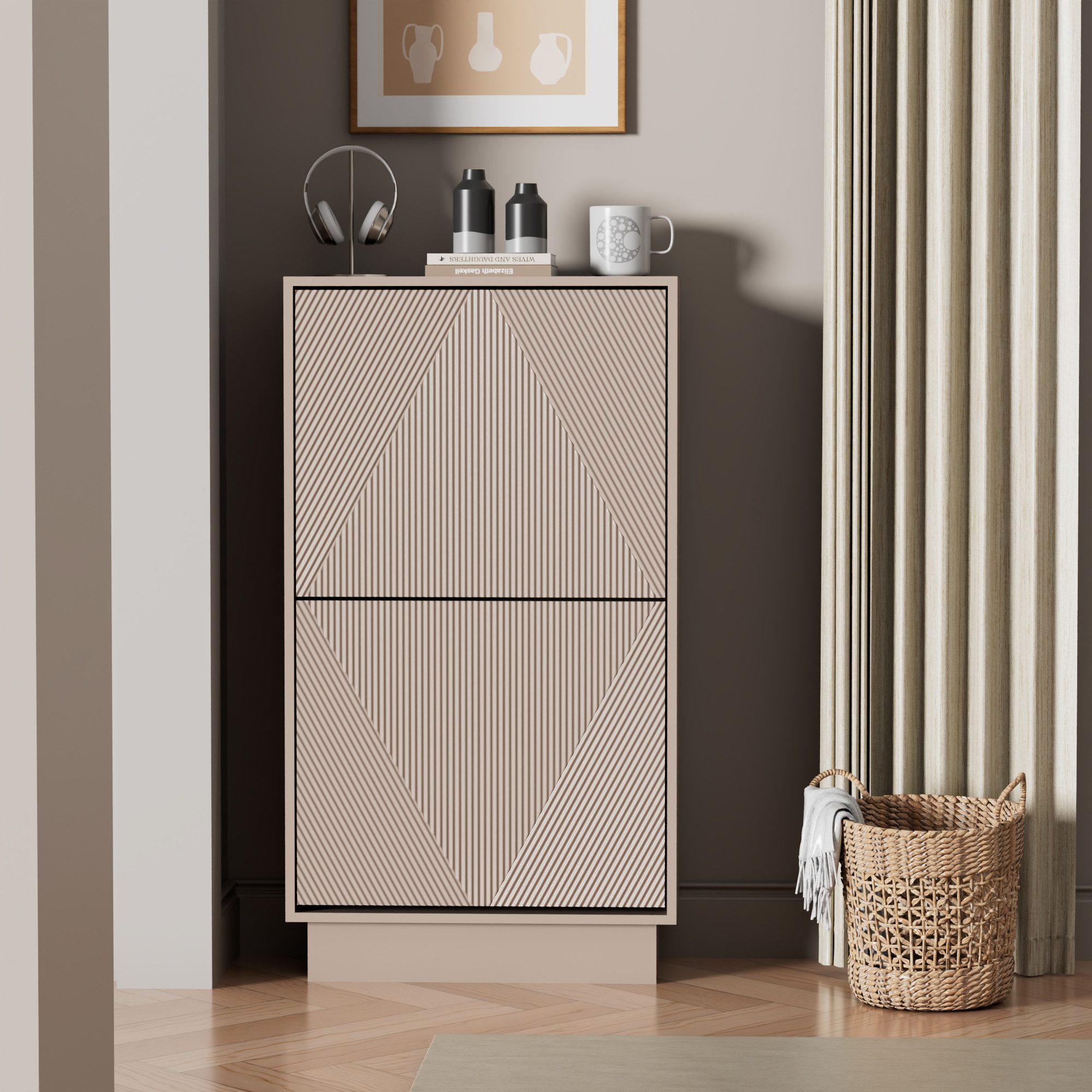 UEV Schuhschrank mit 2 Klappen, Schuhregal günstig online kaufen