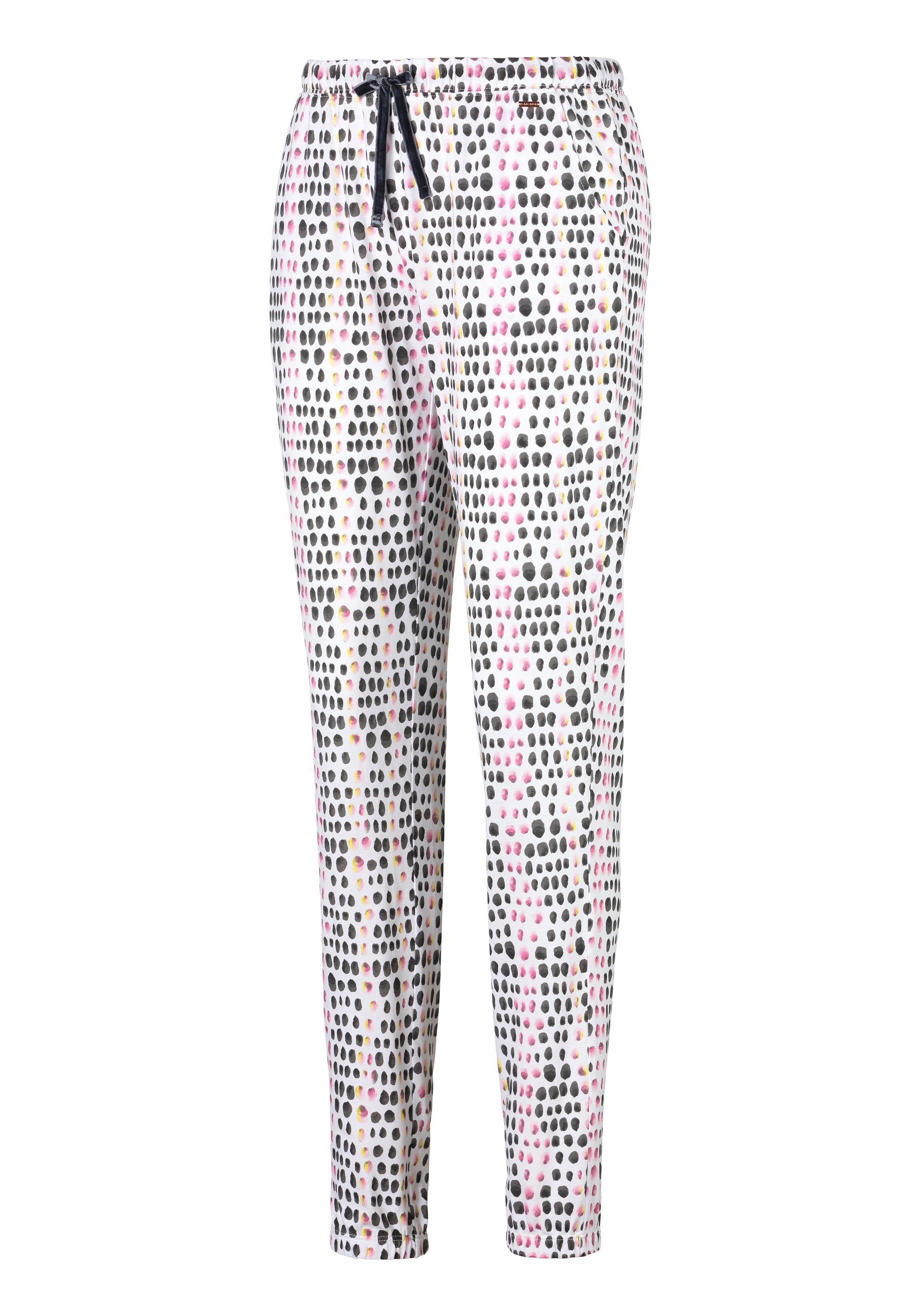 mit Velvetband im Pyjamahose Dreams Vivance Allover-Muster allover-schwarz-rosa