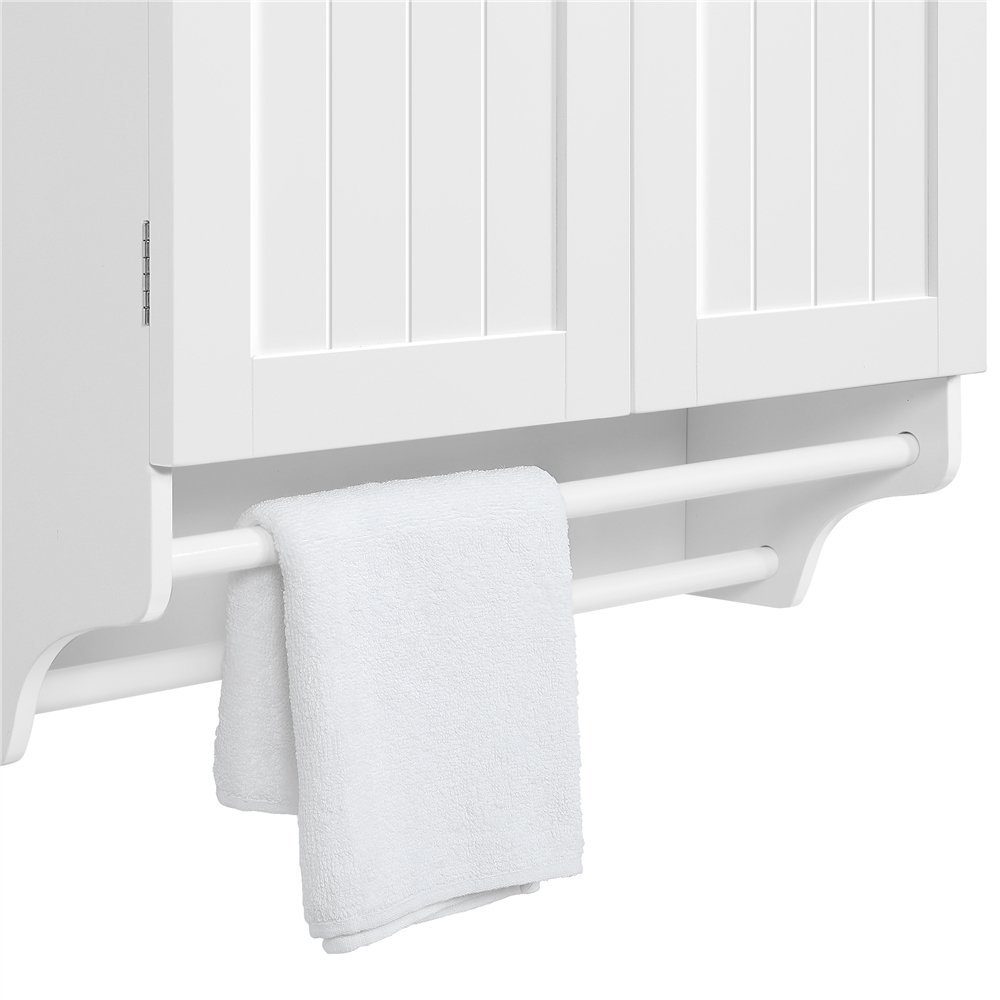 Yaheetech & Handtuchhalter mit Türen Hängeschrank Zwei Badschrank