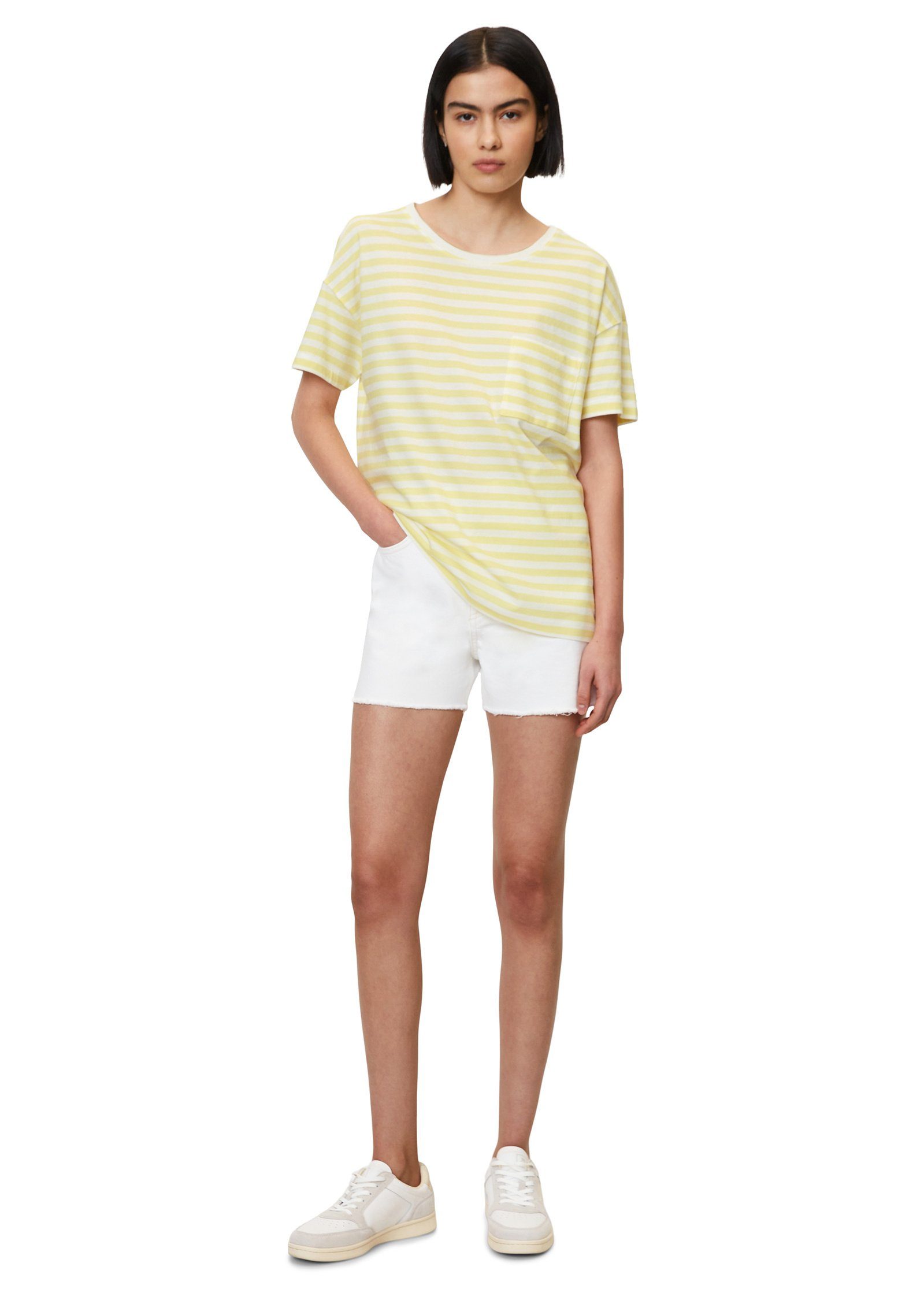 Marc O'Polo DENIM T-Shirt aus Jersey softem Single gelb