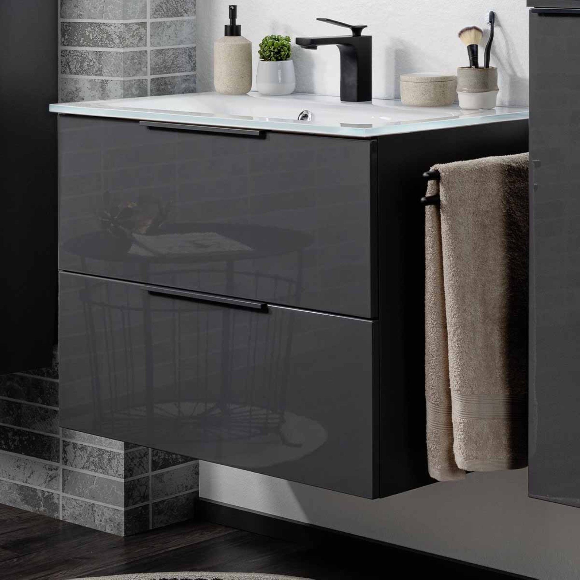 FACKELMANN Badmöbel-Set LUNA Badmöbel Set 2 Teile günstig online kaufen