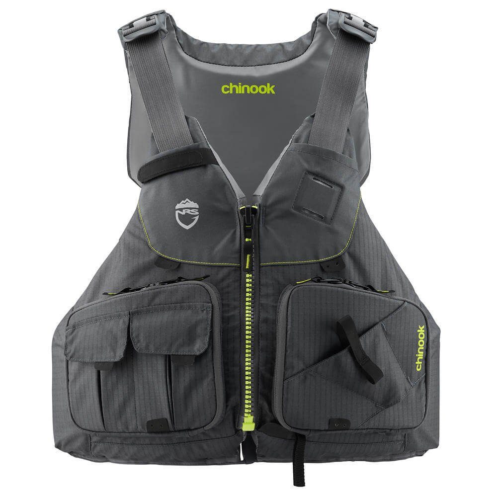 NRS Schwimmweste NRS Angler-Schwimmweste Chinook Fishing PFD Dunkelgrau, XS/M