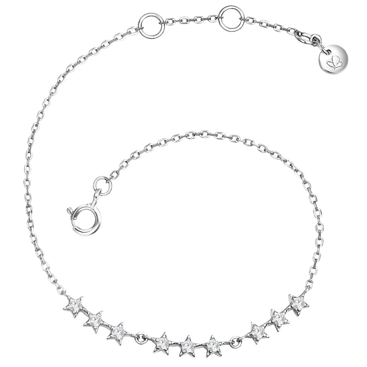 Damen Schmuck Glanzstücke München Silberarmband Sterne silber (kein Set), aus Sterling Silber