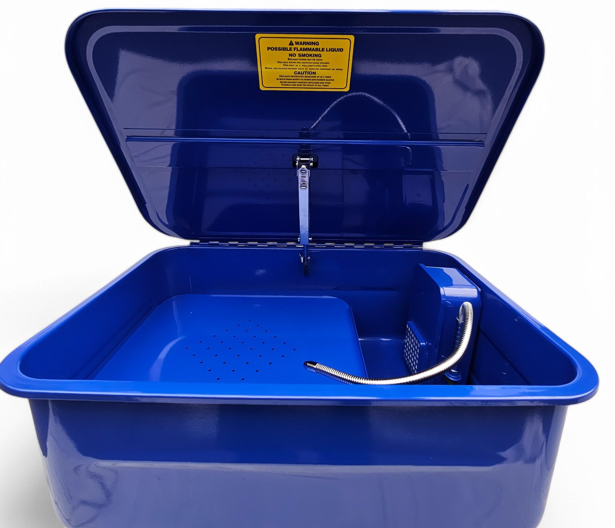 DeTec. Waschtisch Teilewaschgerät 90L Elektrische Pumpe Teilereiniger 20l/min, Teilewäscher 230V Profi Teilewaschanlage mit Ablage