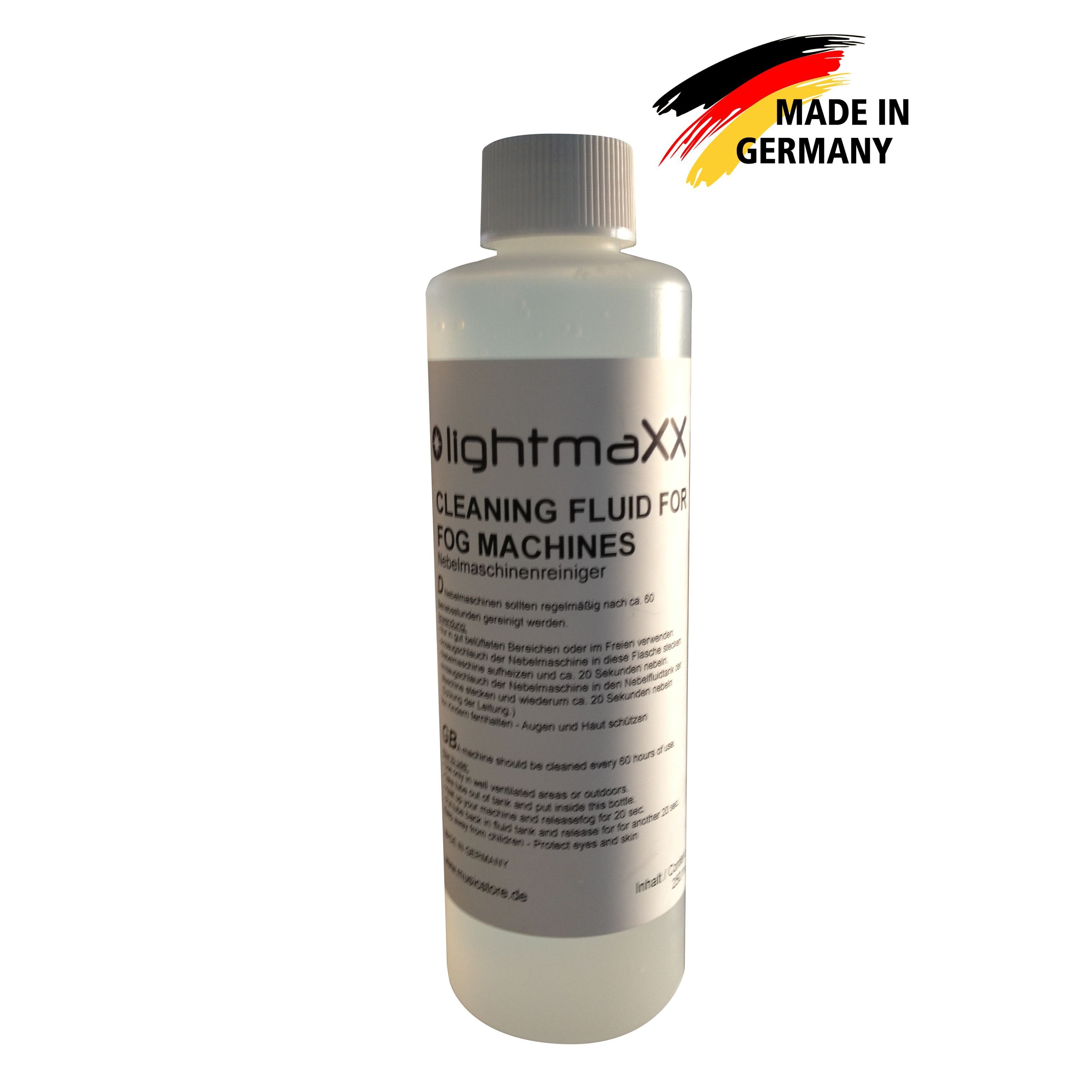 lightmaXX Discolicht, Reinigungsflüssigkeit 250ml für alle Nebelmaschinen - Zubehör für Effe