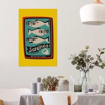 Posterlounge Wandfolie Fox & Velvet, Sardines, Küche Illustration