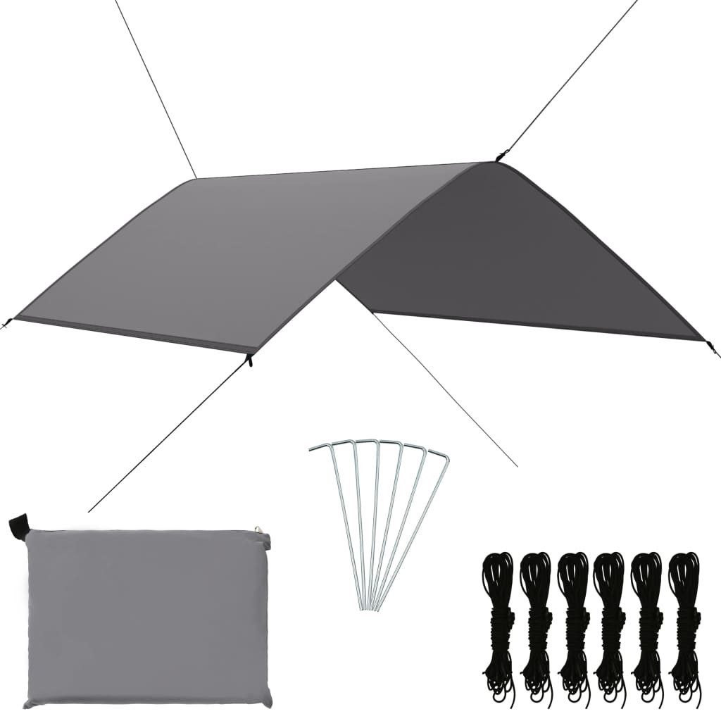 vidaXL Sonnensegel, Outdoor-Tarp 3x2 m Grau