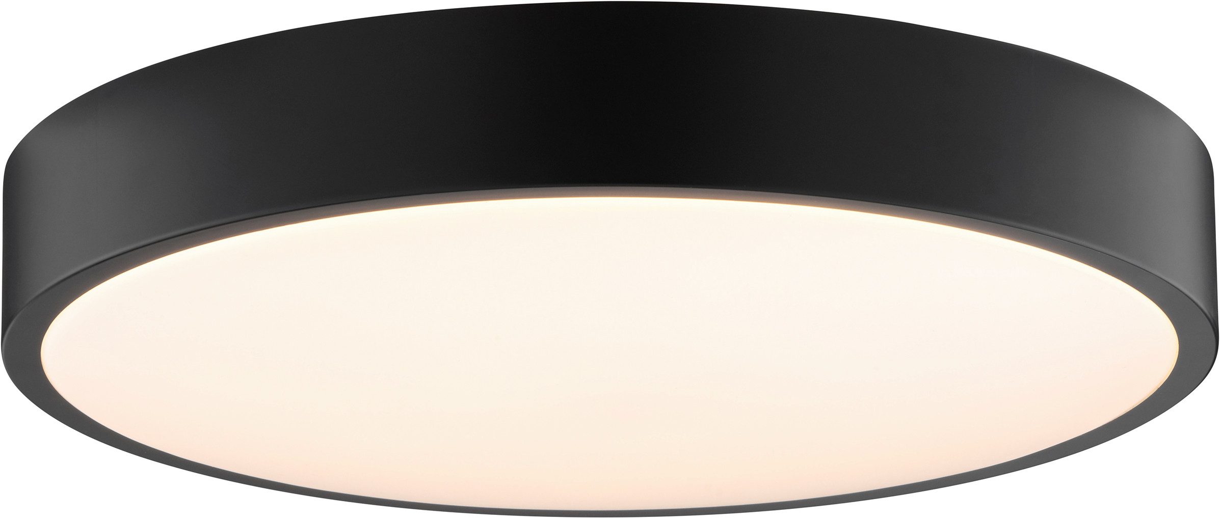 Brilliant LED Deckenleuchte Delvin, Sensorschalter, LED fest integriert, Warmweiß, Ø 33cm, 2600 lm, 3000 K, Präsenzsensor, schwarz/weiß