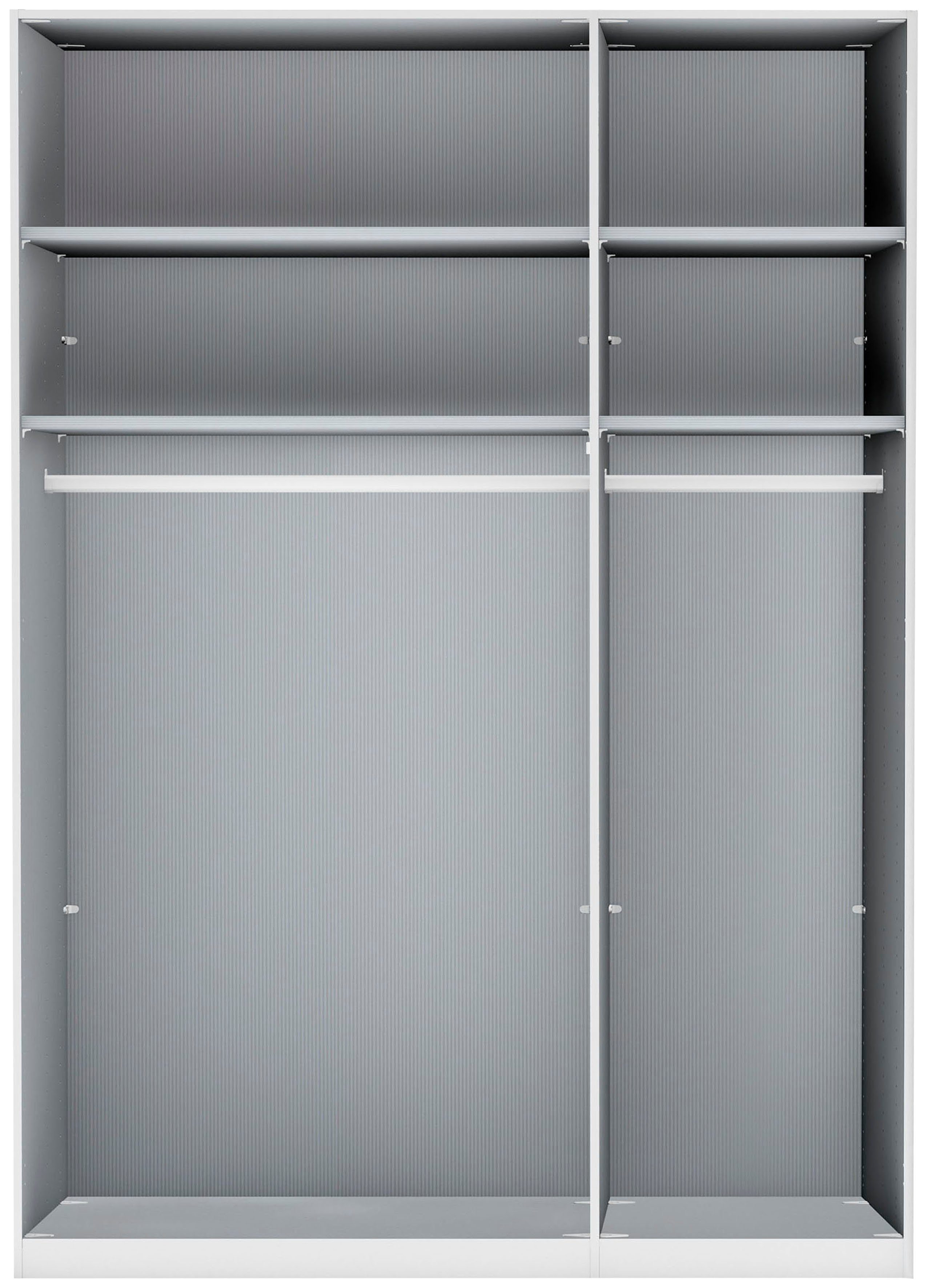 WIEMANN Kleiderschrank Monaco, Made in Germany, edle Glasfront, in verschiedenen Farben, hochwertige Beschlägen inkl. Dämpfung
