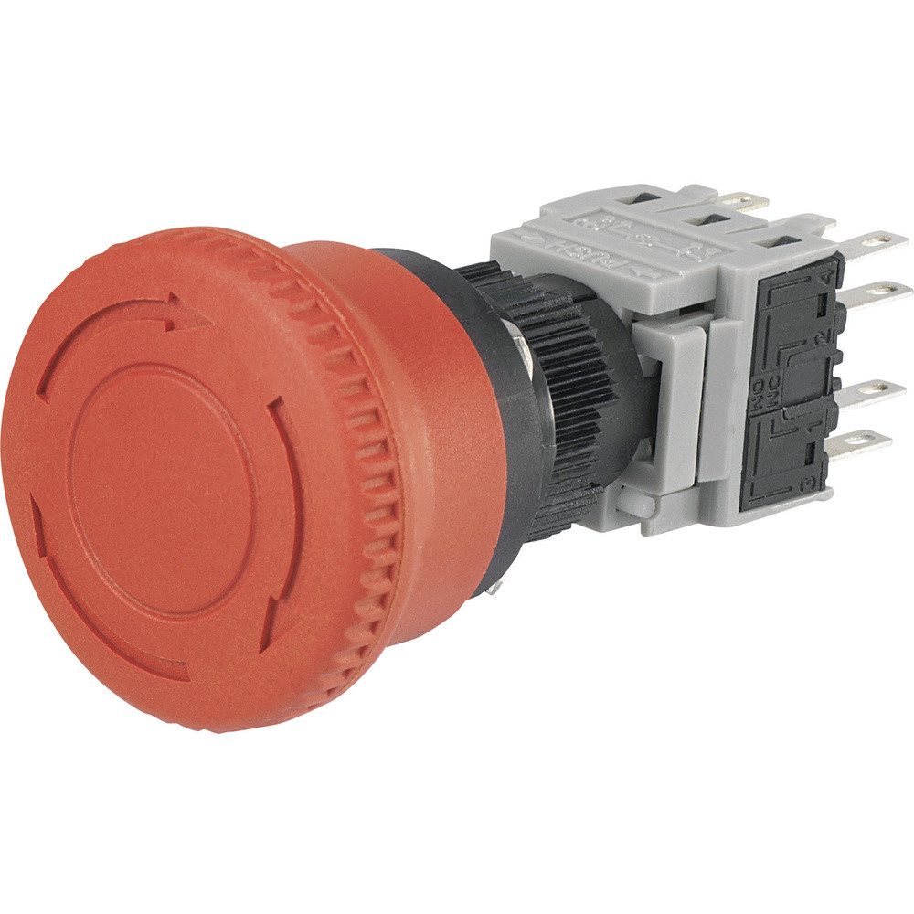 TRU COMPONENTS Schalter TRU COMPONENTS LAS1-BY-33TSB Not-Aus-Schalter 3 Öffner, 3 Schließer (LAS1-BY-33TSB)