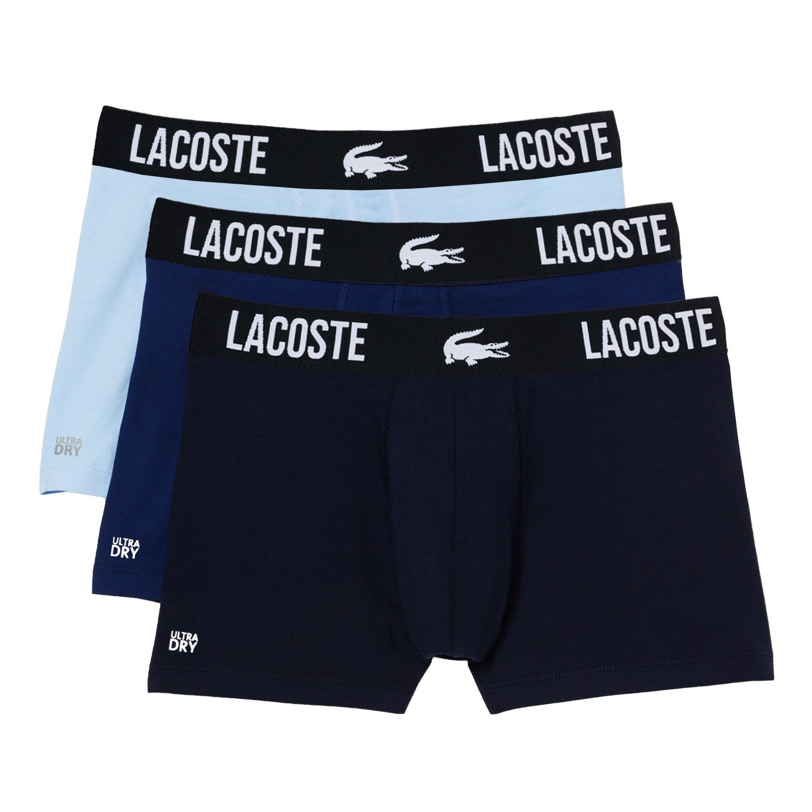 Lacoste Trunk 3er Pack navy / / (3-St., blue 3er Trunks LACOSTE-Schriftzug Bund mit am blue Pack) EV9 light