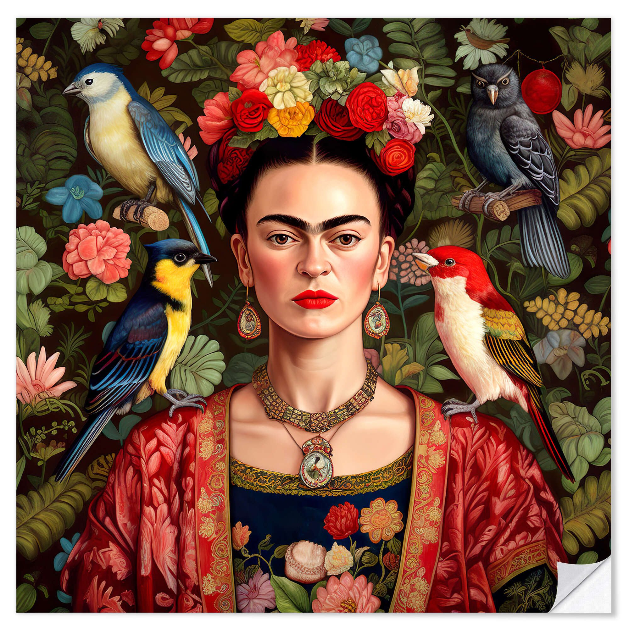 Posterlounge Wandbild Frida Kahlo mit exotischen günstig online kaufen