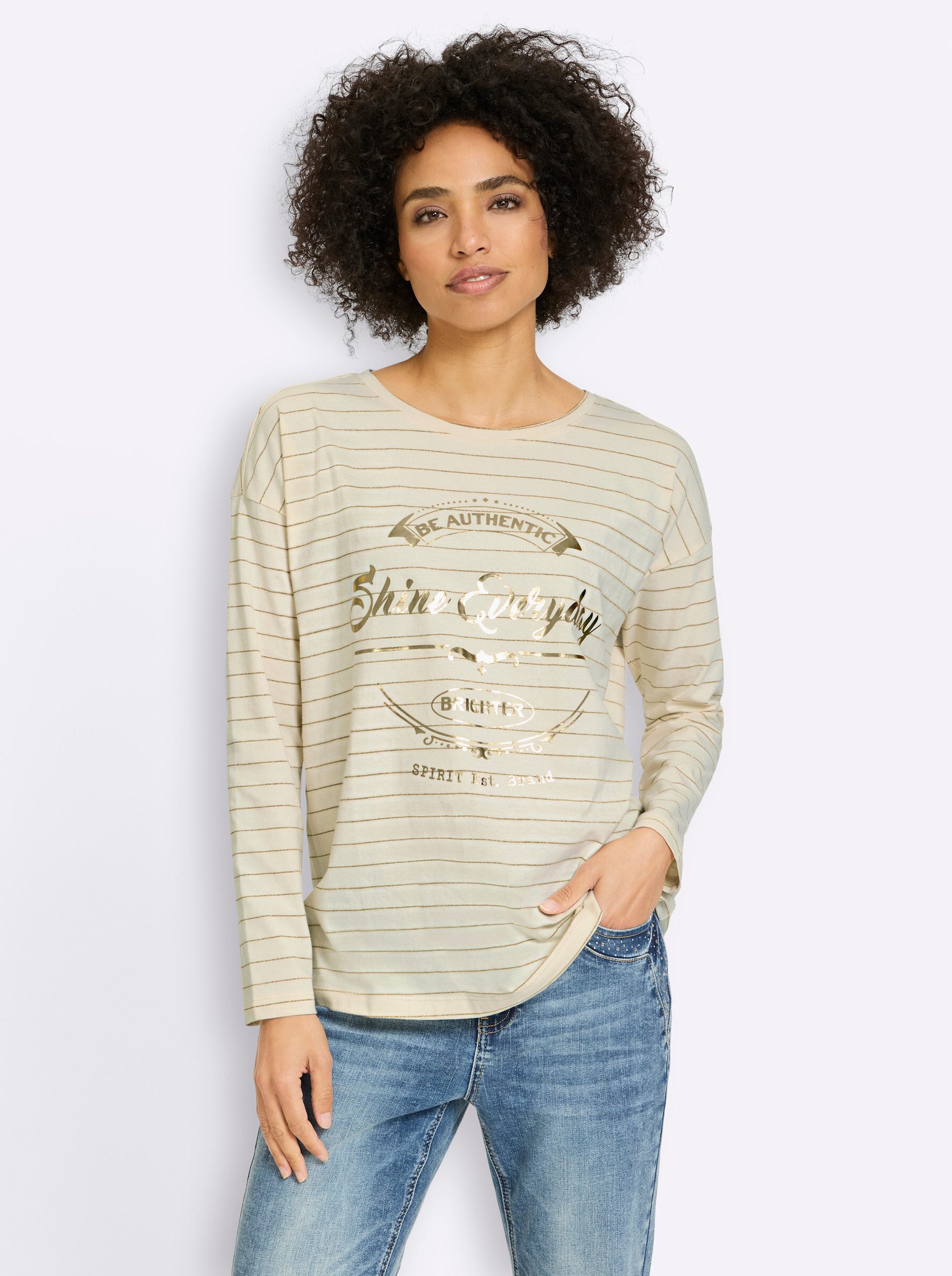 heine T-Shirt Ringelshirt Langarm