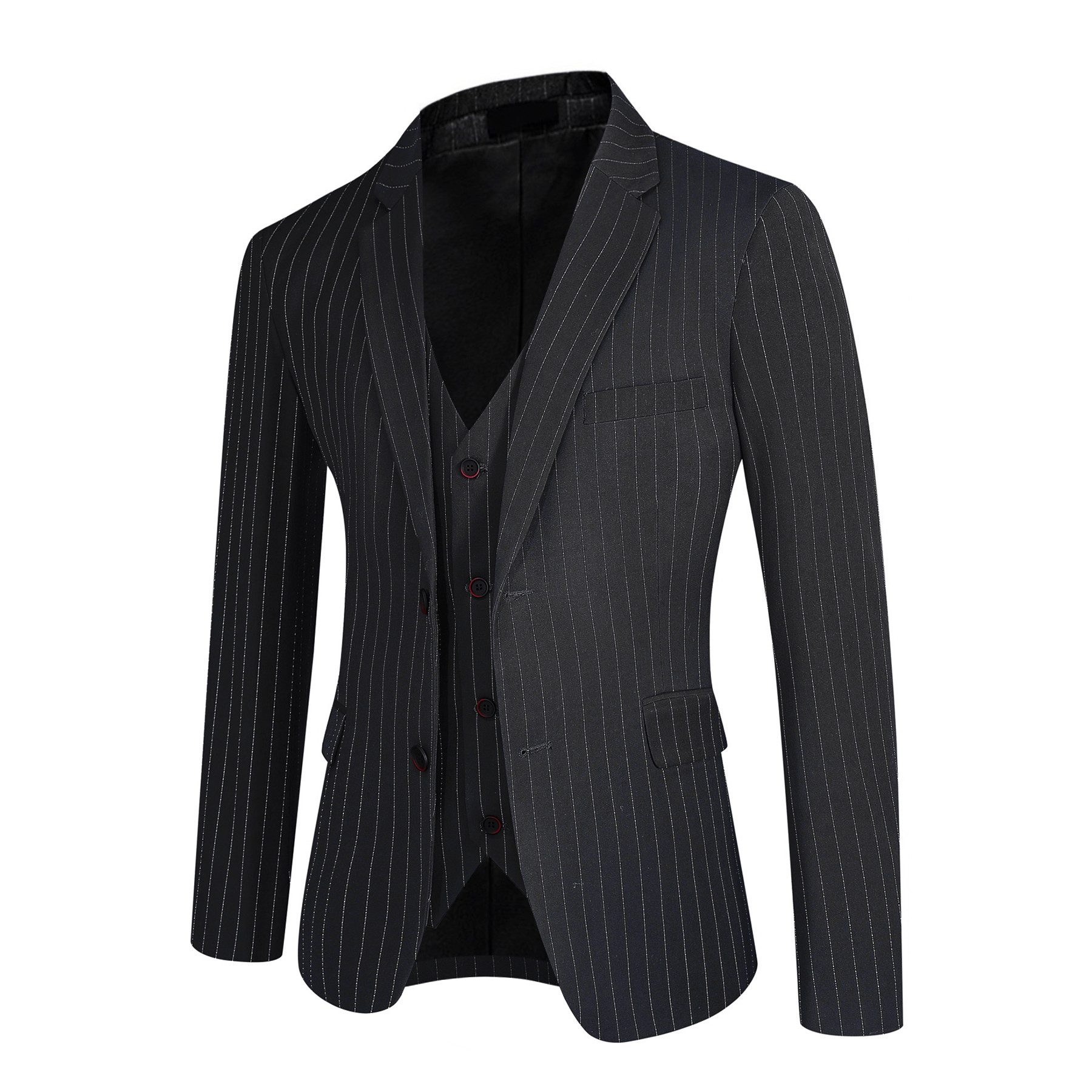 Allthemen Anzug Herren gestreift Hochzeitsanzug Slim Fit Business Anzüge günstig online kaufen