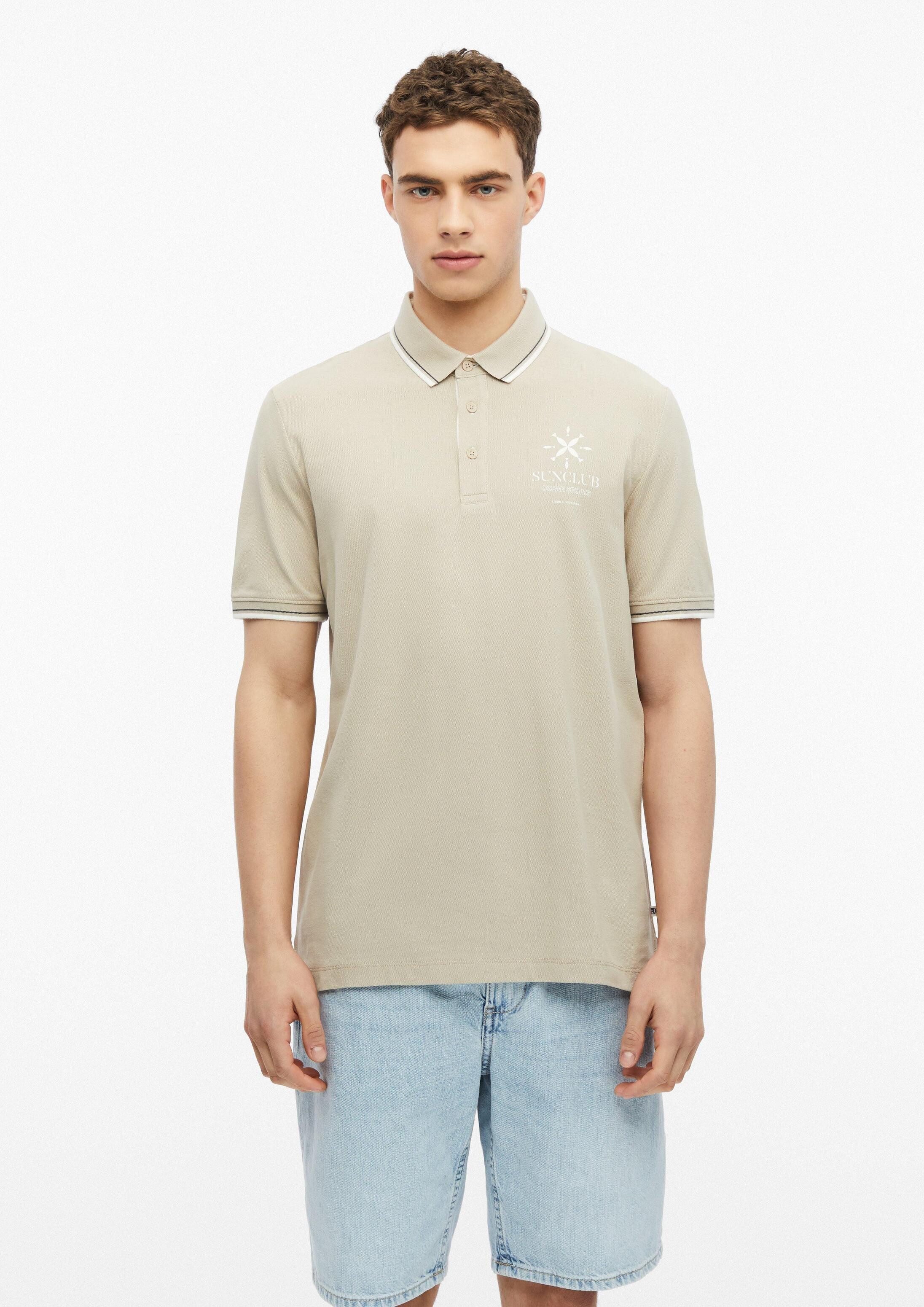 s.Oliver Kurzarmshirt Polo-Shirt Poloshirt aus Baumwollpiqué mit Kontrast-Details