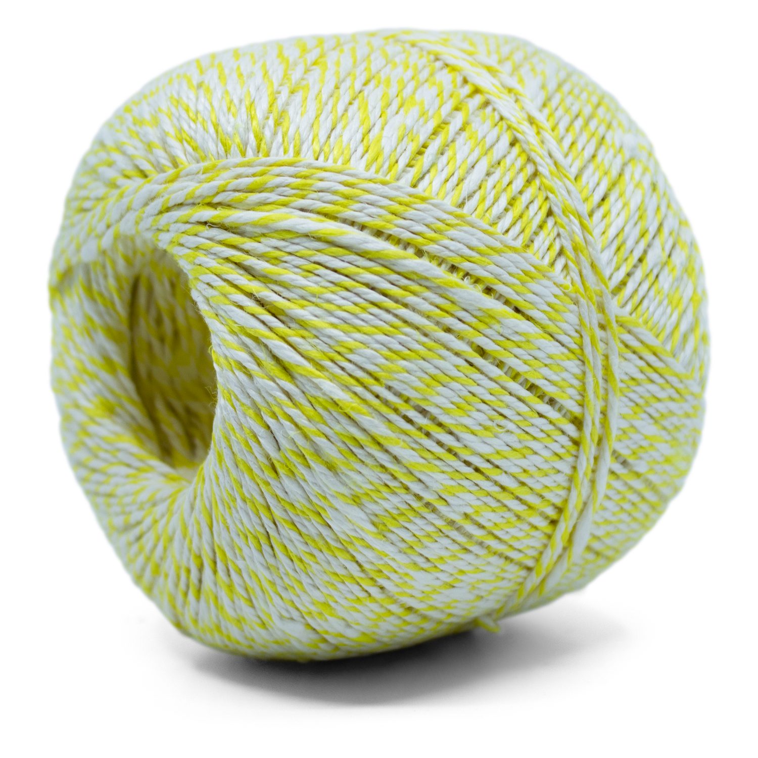 Landshop24 Wurstbindfaden Wurstgarn Metzgergarn Knäuel Küchengarn Küchengarn Küchengarn, 180,00 m (1-St., 200g gelb-weiß), lebensmittelecht