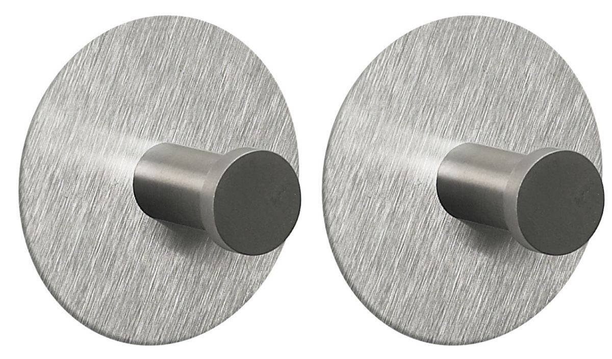 spirella Badaccessoire-Set spirella Haken Edelstahl matt rund 2er Set