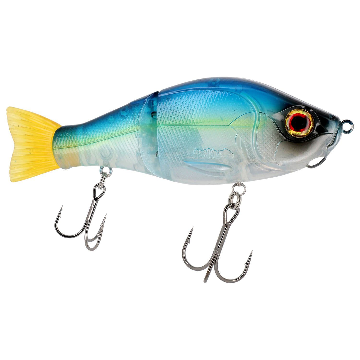 Gunki Fishing Kunstköder Gunki Wobbler Scunner 135S Twin Swimbait, (1-St), Zweiteilig Lightning Blue