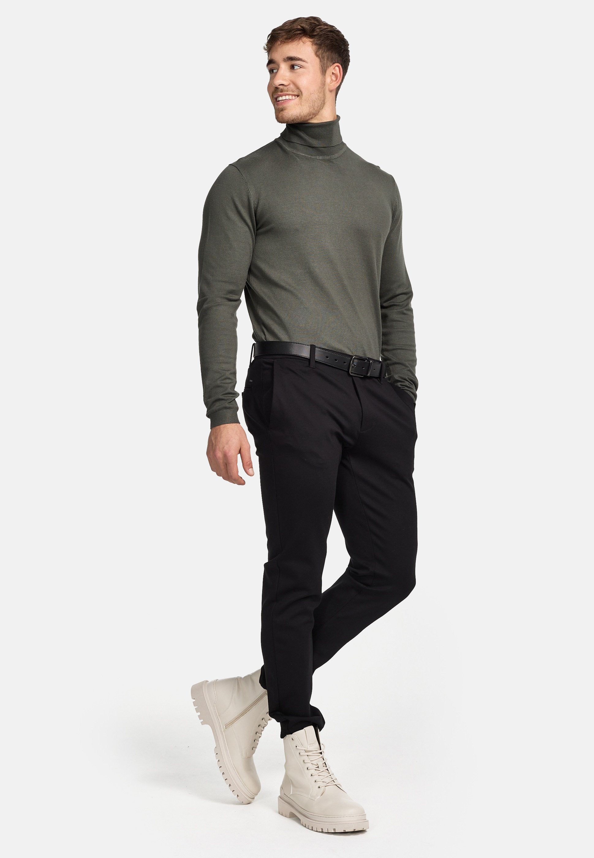 Jeff Strickpullover Herren Malcolm Pullover Herrenpullover Feinstrickpullover mit Rollkragen