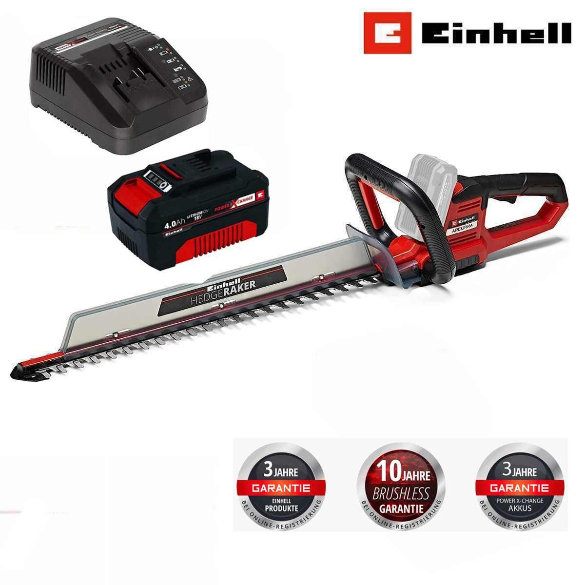 Einhell Akku-Heckenschere ARCURRA 18/55 mit Akku 4.0 Ah & Ladegerät 18V + P günstig online kaufen