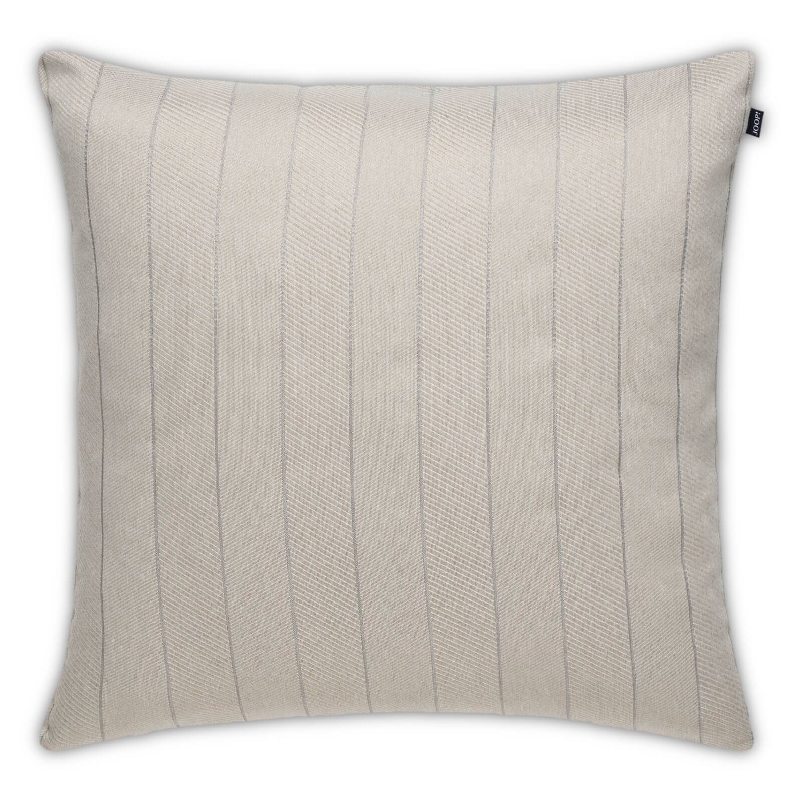 JOOP! Dekokissen Row 50789 Beige, Fischgräten-Design, Kornblumen-Motiv