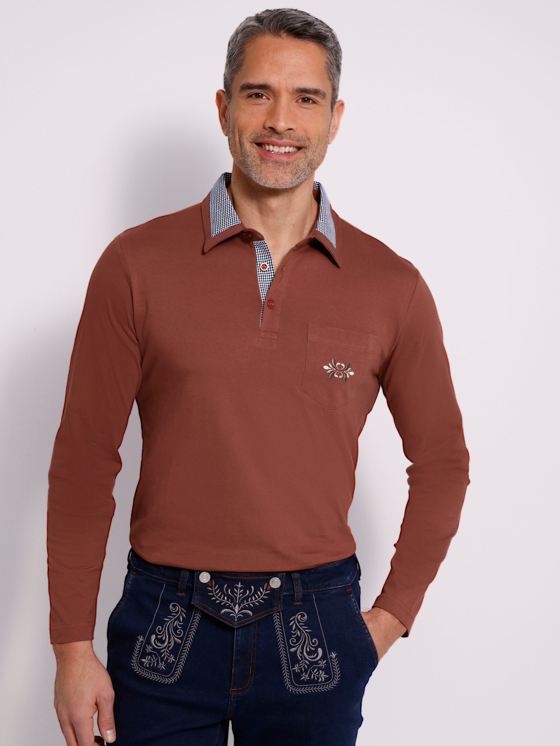 Sieh an! T-Shirt Langarm-Poloshirt Langarm