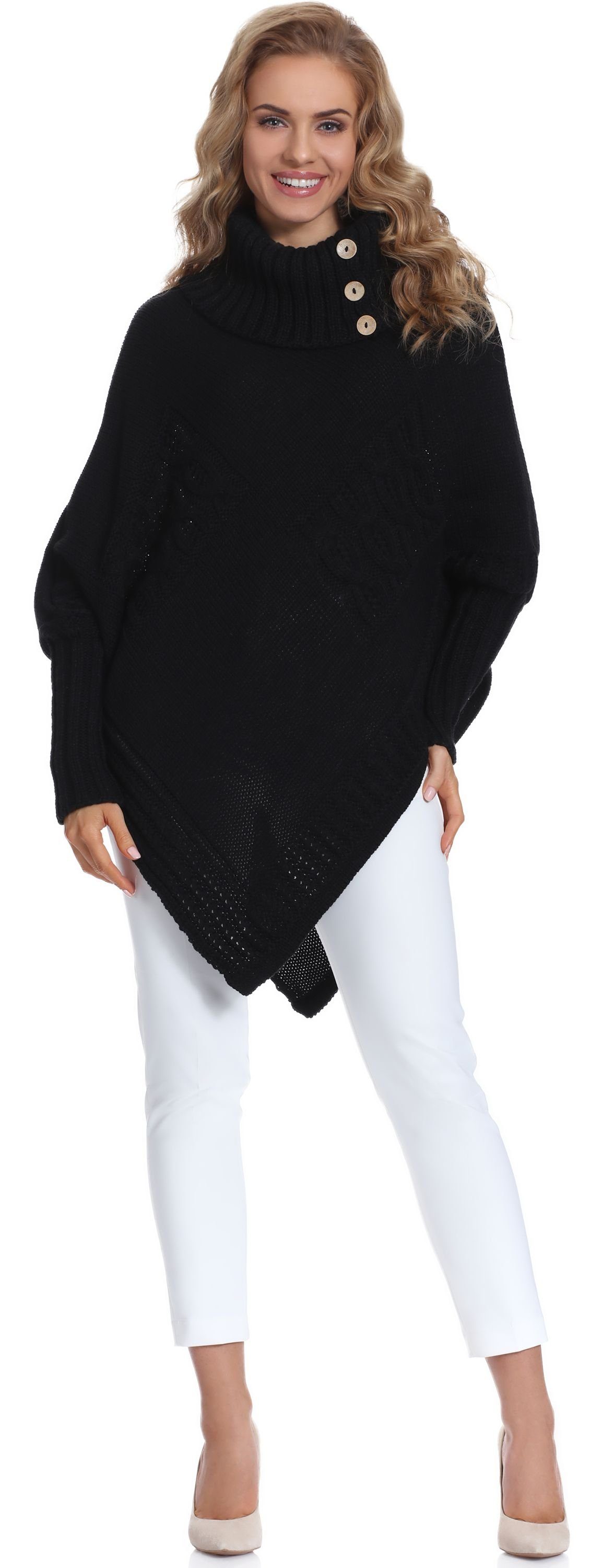 Strickponcho Damen Poncho M83N4