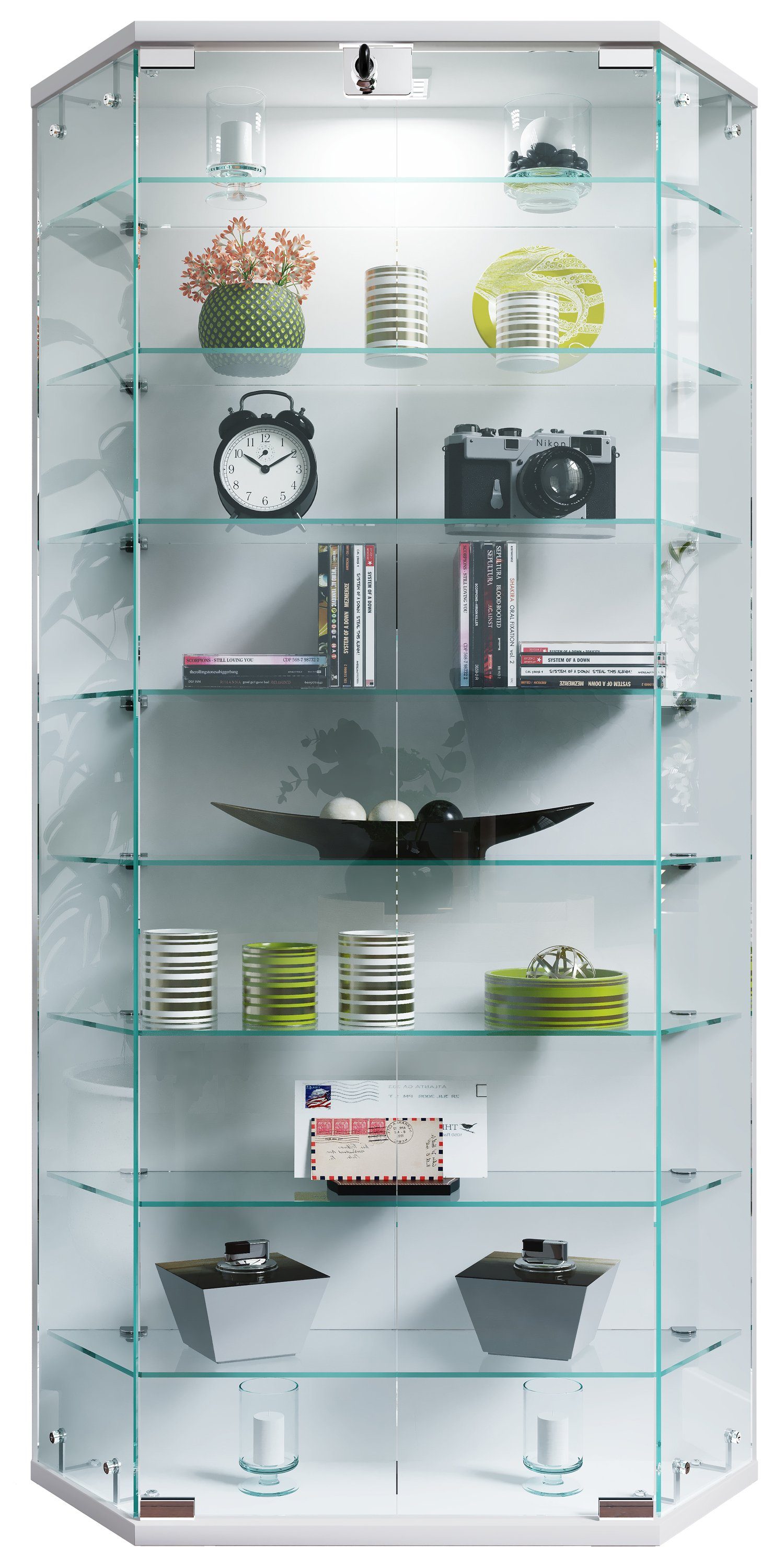 VCM Hängevitrine Wandvitrine Hängevitrine Glasvitrine Benila XL