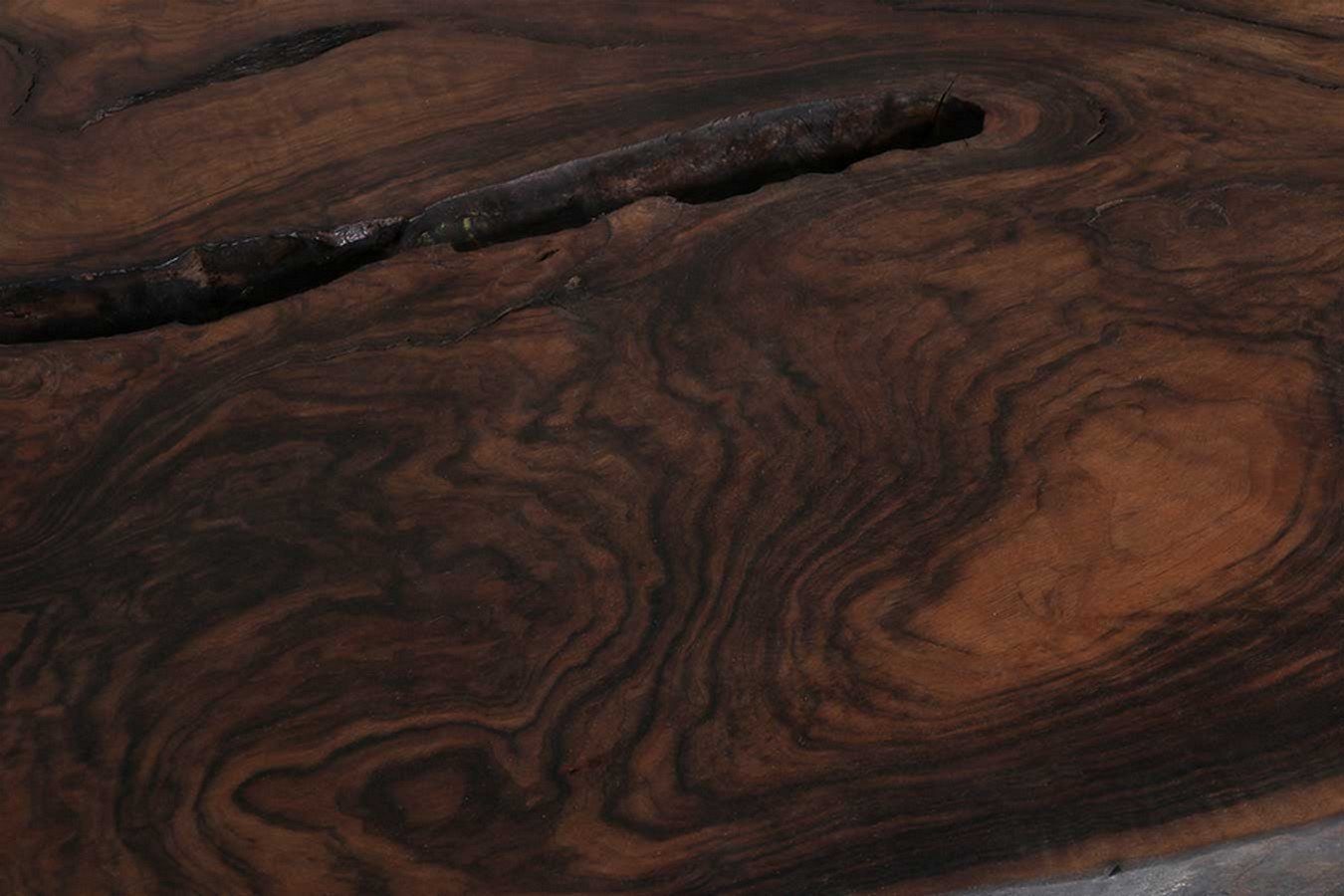 Nussbaum 213*66-10 Esstisch Esstisch Tischhelden Baumscheibe Massivholz