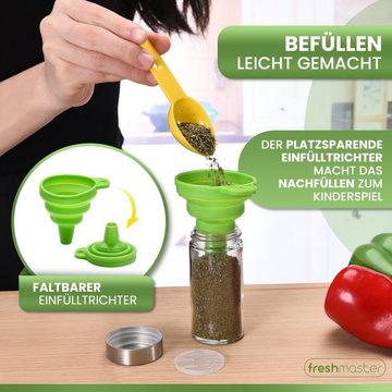 freshmaster Gewürzmühle Gewürzstreuer 24er Set je ca.100 ml, (24 Stück)