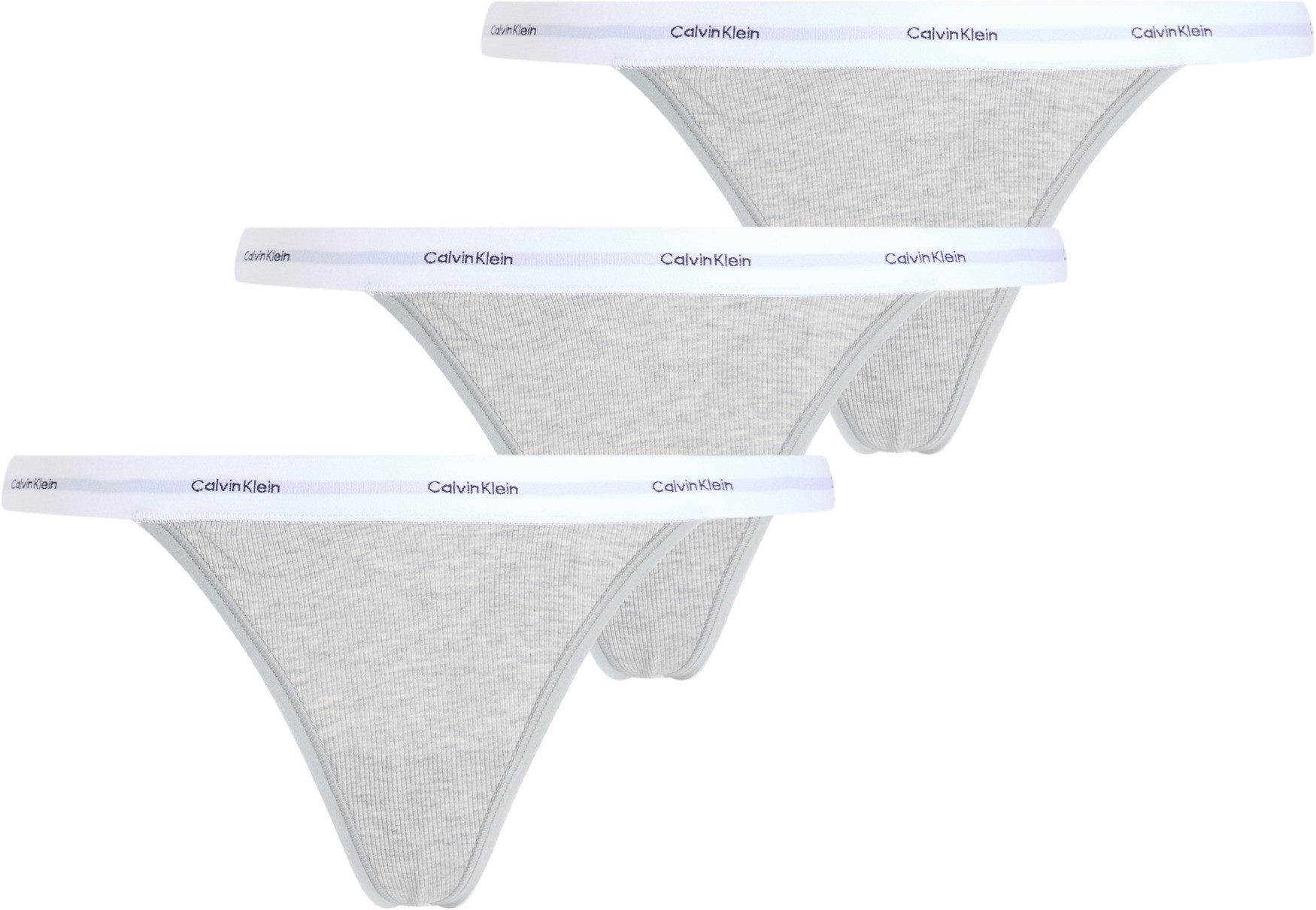 Calvin Klein Underwear Tanga STRING THONG 3PK (Packung, 3-St., 3er-Pack) mit Rippenstruktur