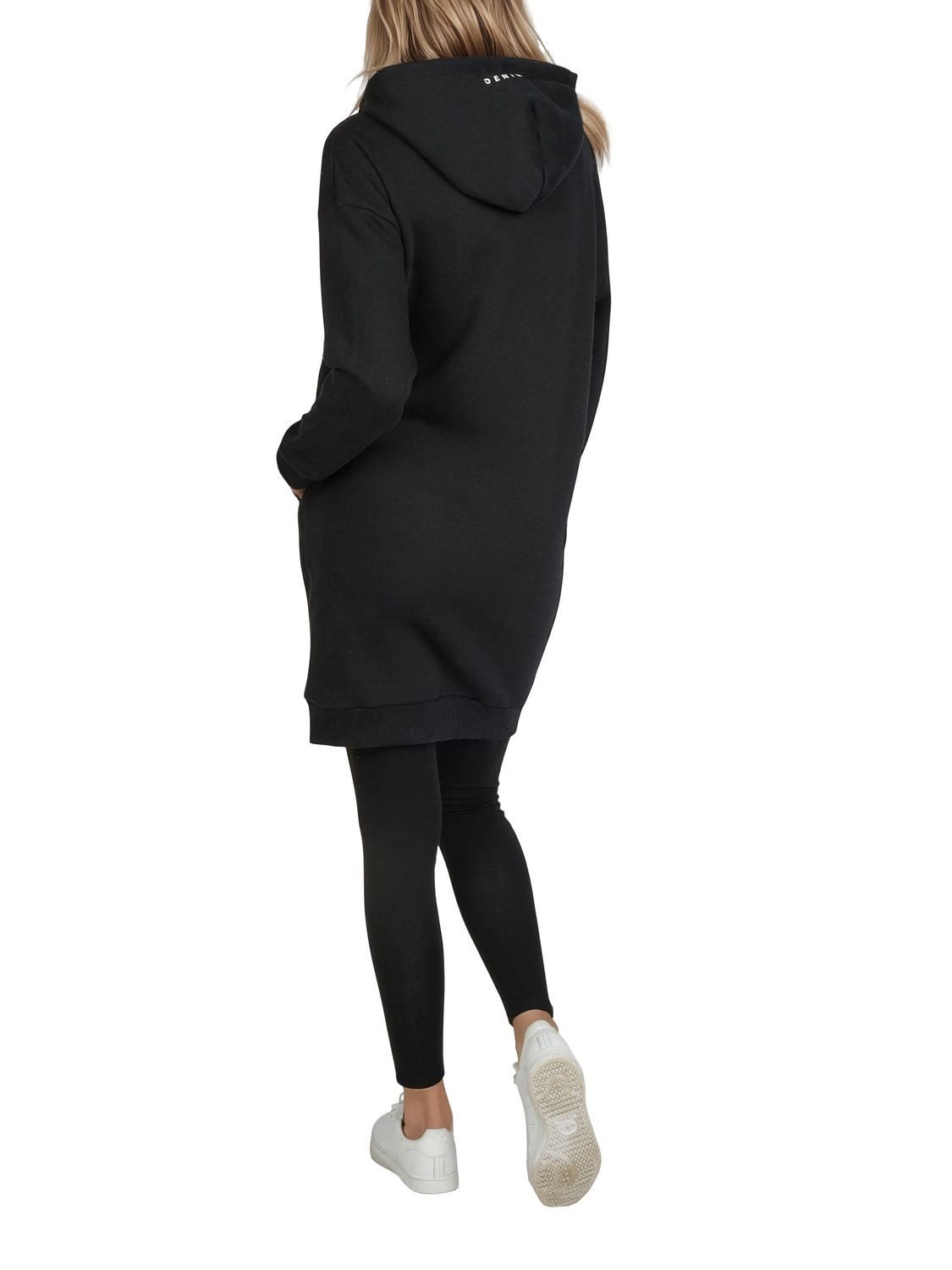 DENIMFY Sweatkleid Damen Kapuzenpullover DFAnna Oversize Freizeitkleid mit Kapuze
