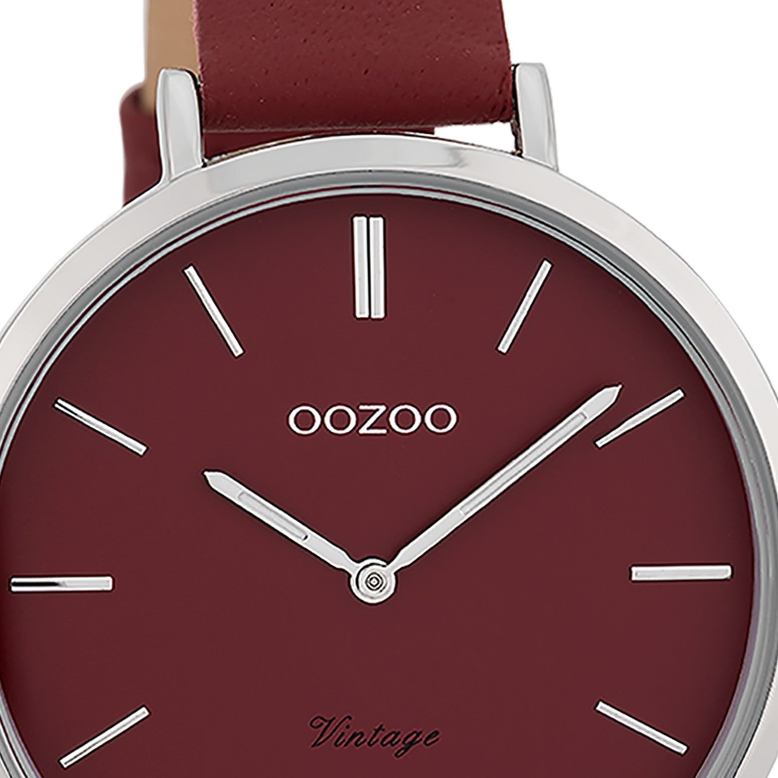 OOZOO Quarzuhr Oozoo Damen Armbanduhr Vintage Series, (Analoguhr), Damenuhr rund, groß (ca. 40mm) Lederarmband, Elegant-Style