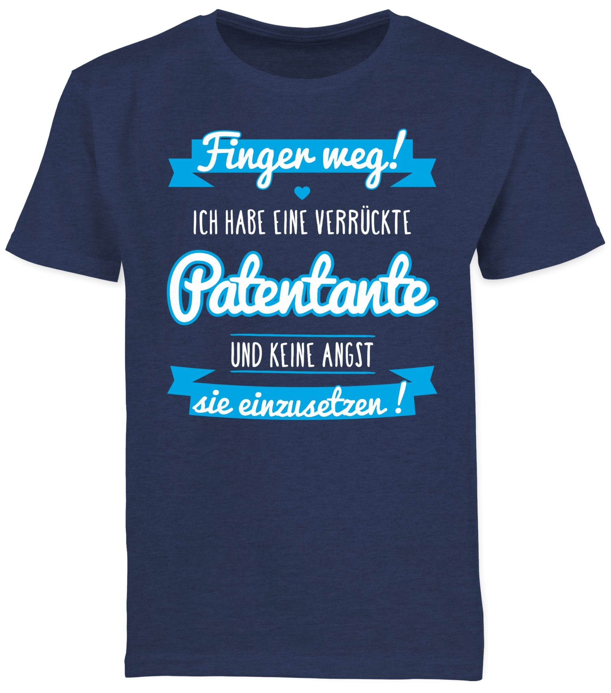 Patentante verrückte Kind Dunkelblau eine Meliert 3 habe Ich Shirtracer Patentante T-Shirt