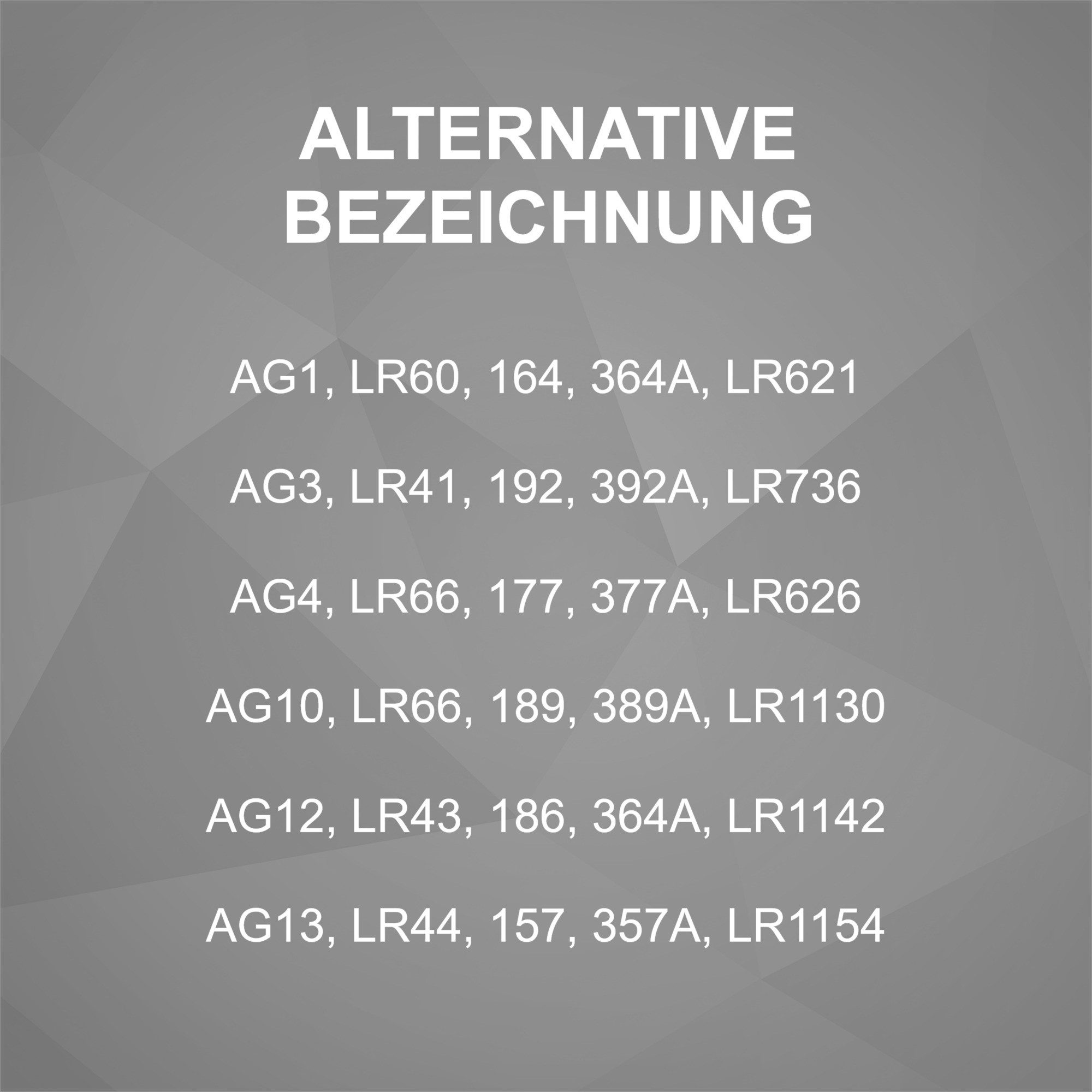 HyCell Alkaline Knopfzellen Set AG1, AG3, AG4, AG10, AG12, AG13, 30 Stück Knopfzelle