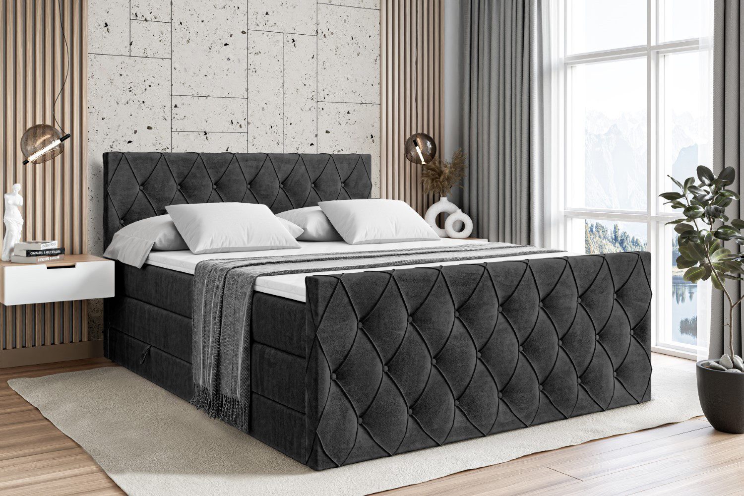 ALTDECOR Boxspringbett AMAY KING (mit Matratze günstig online kaufen
