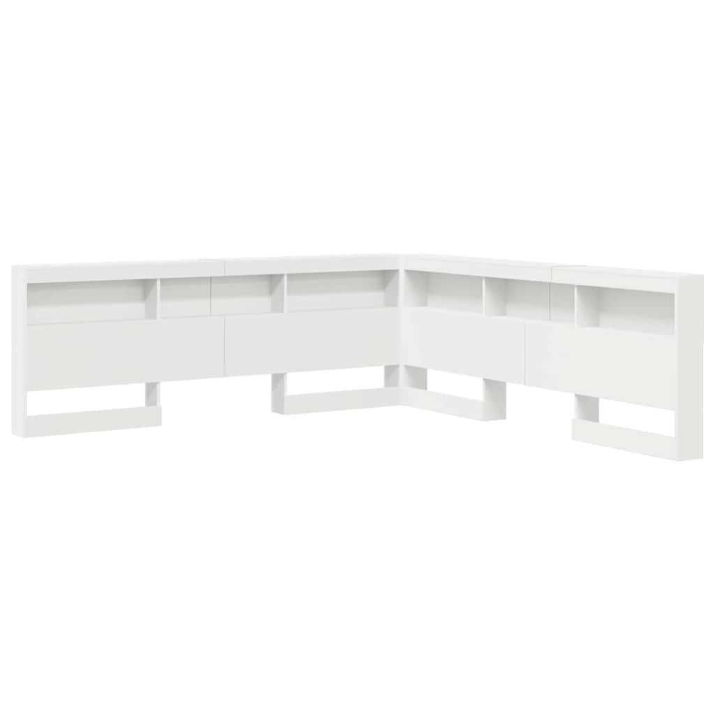 vidaXL Bett Aufbewahrungskopfteil Weiß Holzwerkstoff (1-tlg)