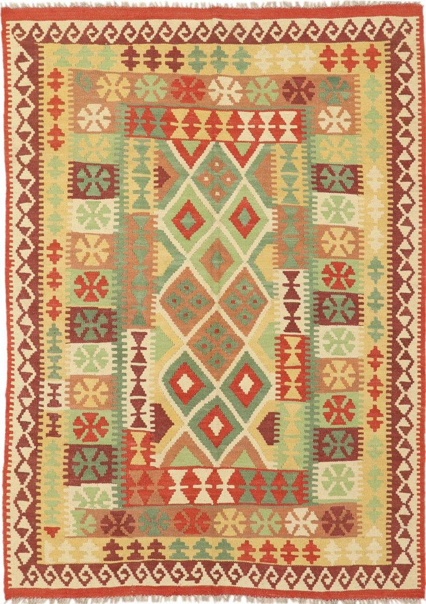 Orientteppich Kelim Afghan 151x212 Handgewebter Orientteppich, Nain Trading, rechteckig, Höhe: 3 mm