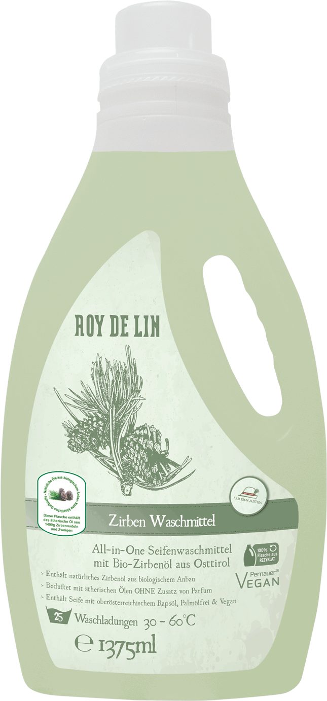 ROY DE LIN - Zirben Waschmittel flüssig 1.375 ml Spezialwaschmittel