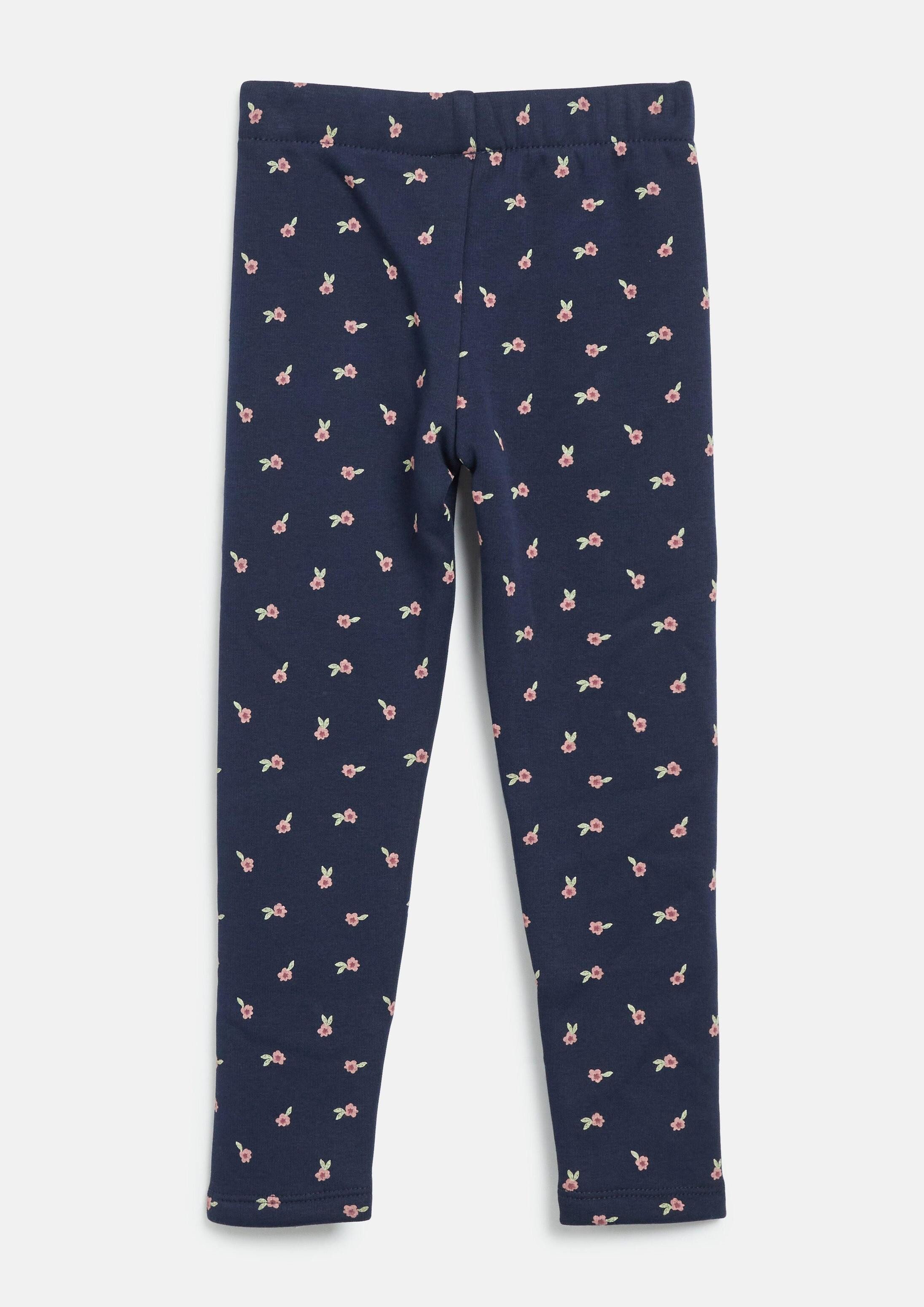 s.Oliver Leggings Leggings Thermofleece-Leggings mit Blumenmuster
