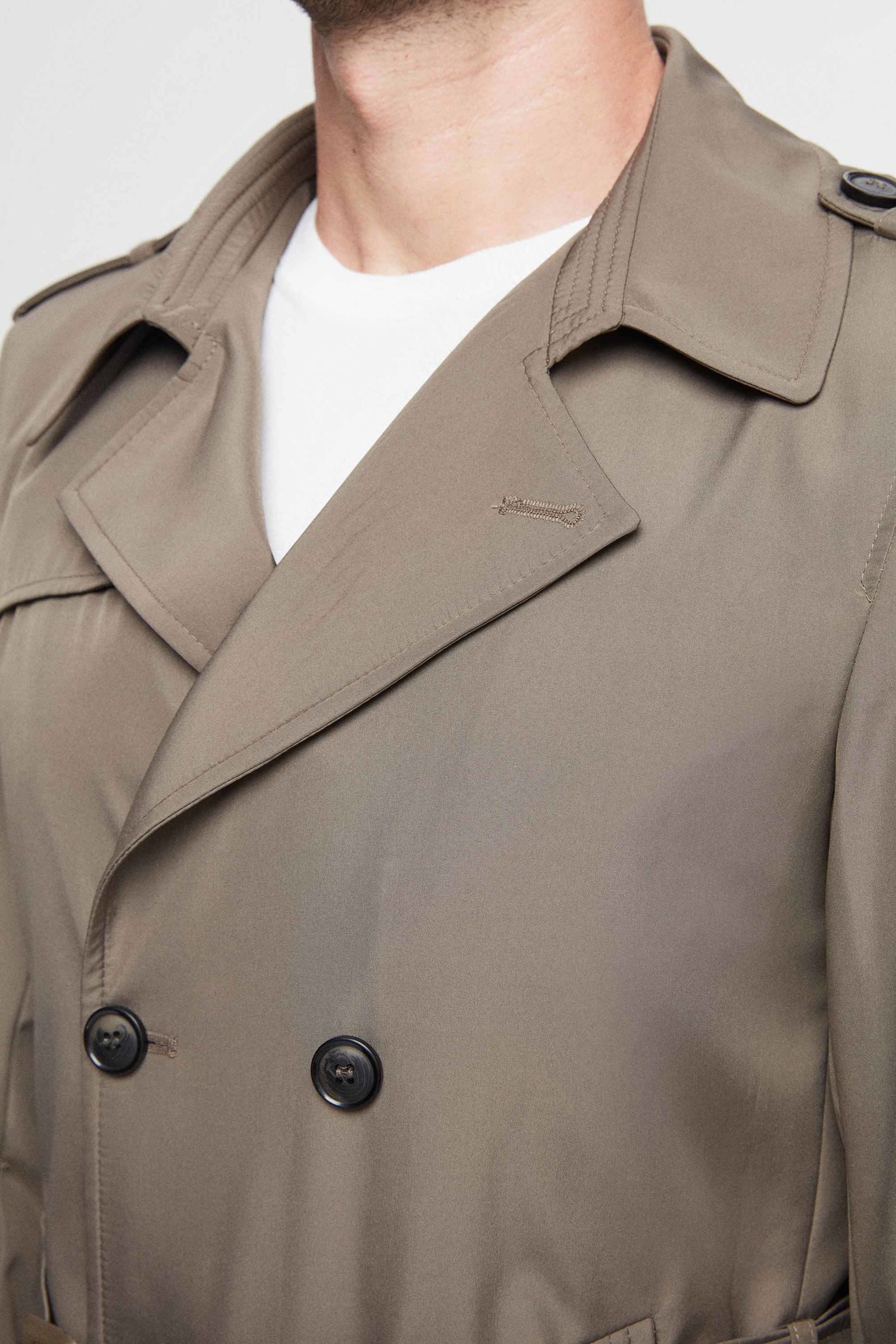 D'S DAMAT Caban Ds Damat Regular Fit Epaulette Belted Top Coat/Trenchcoat günstig online kaufen