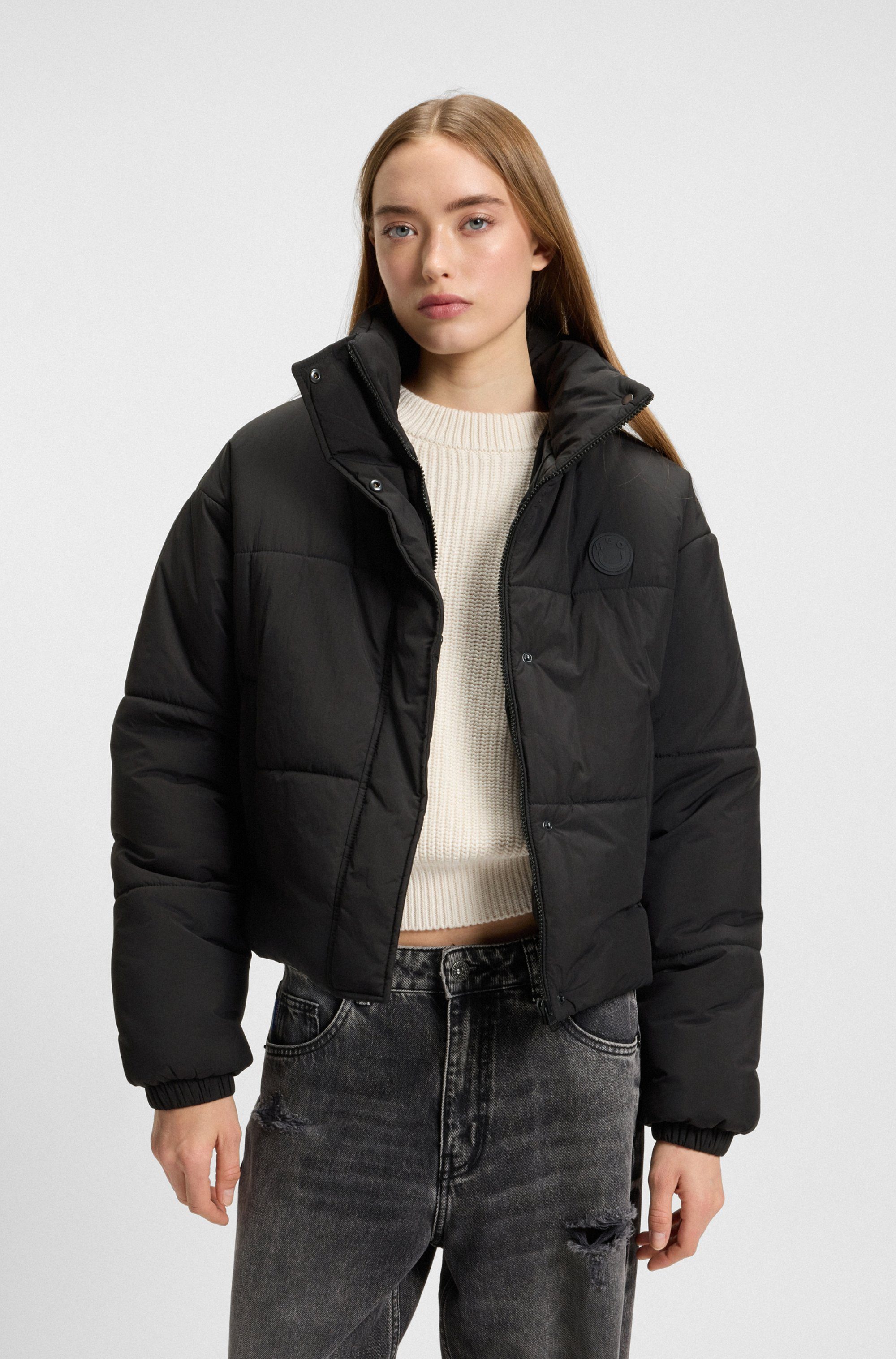HUGO Blue Steppjacke Faren Relaxed Fit, mit verstellbarem Saum