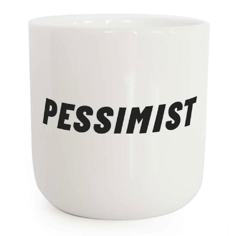 PLTY Tasse Becher Pessimist Porzellan