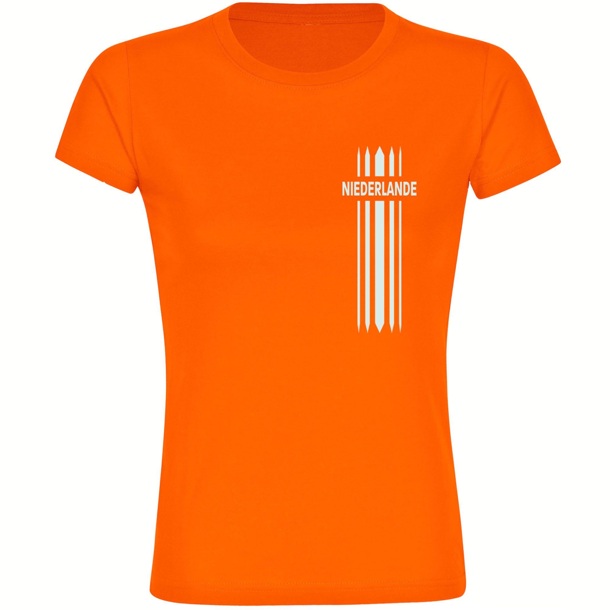 multifanshop T-Shirt Damen Niederlande - Streifen - Frauen