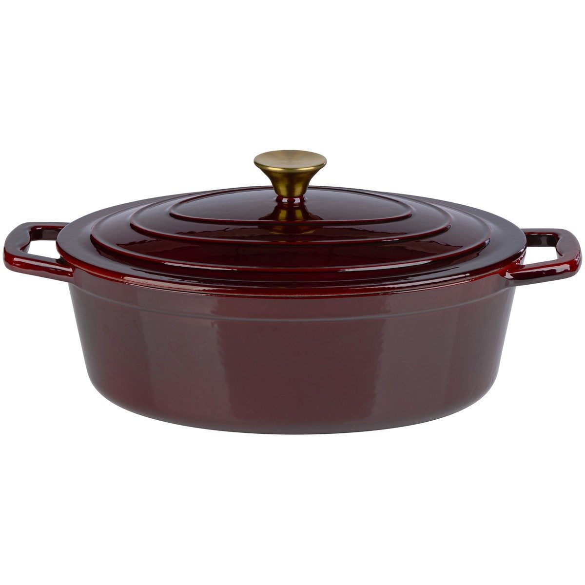 Alpina Grillpfanne Alpina Bratpfanne 33cm Gusseisen bordeaux